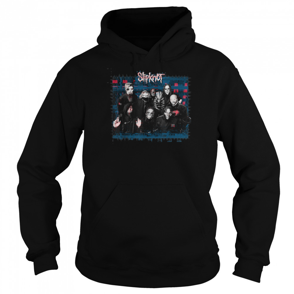 Slipknot Official We Are Not Your Kind Blue Glitch T- Unisex Hoodie