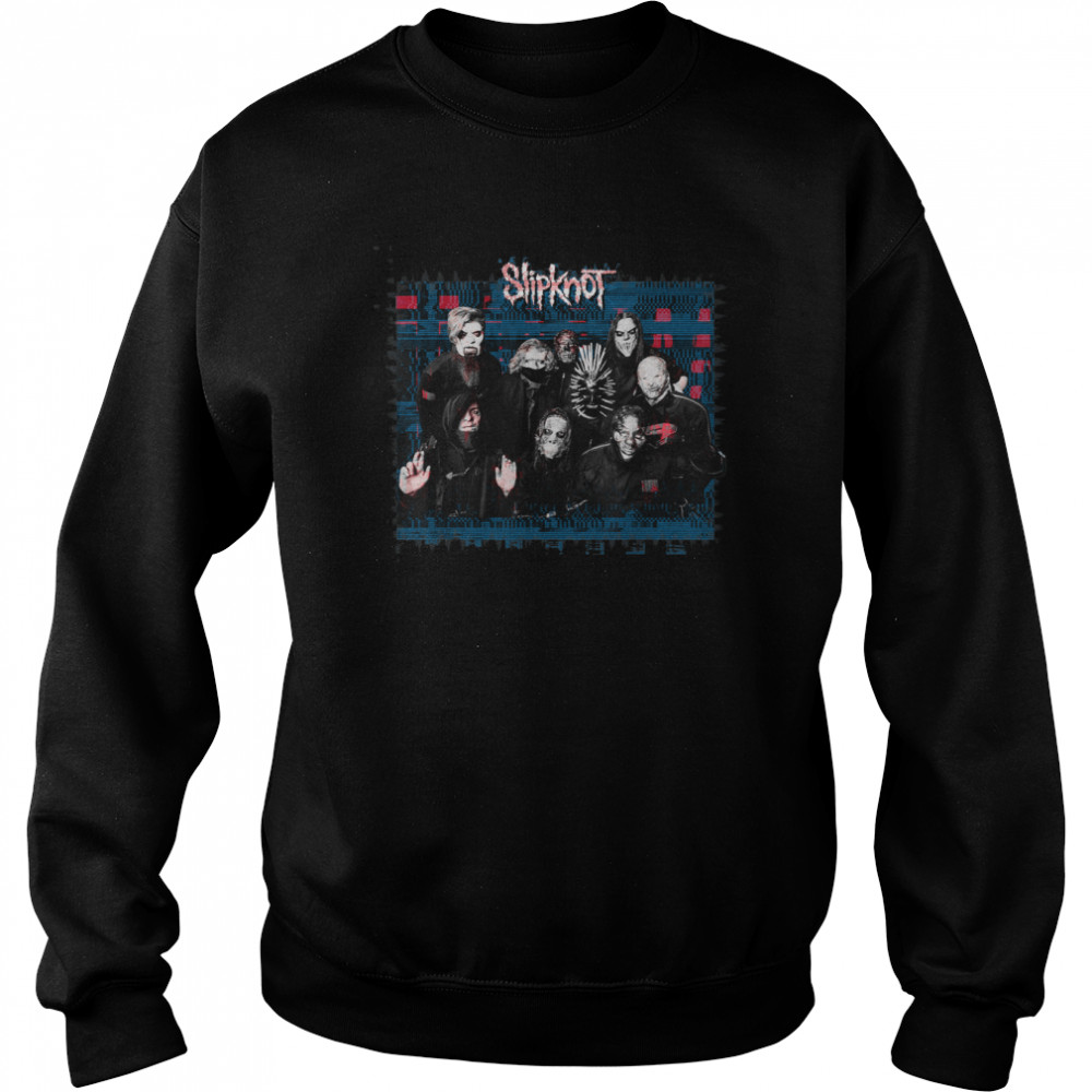 Slipknot Official We Are Not Your Kind Blue Glitch T- Unisex Sweatshirt