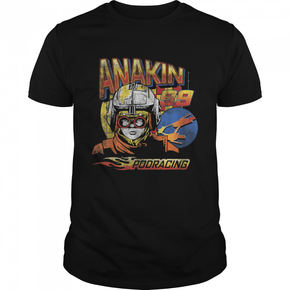 Star Wars Anakin 99 Podracing Portrait T-Shirt