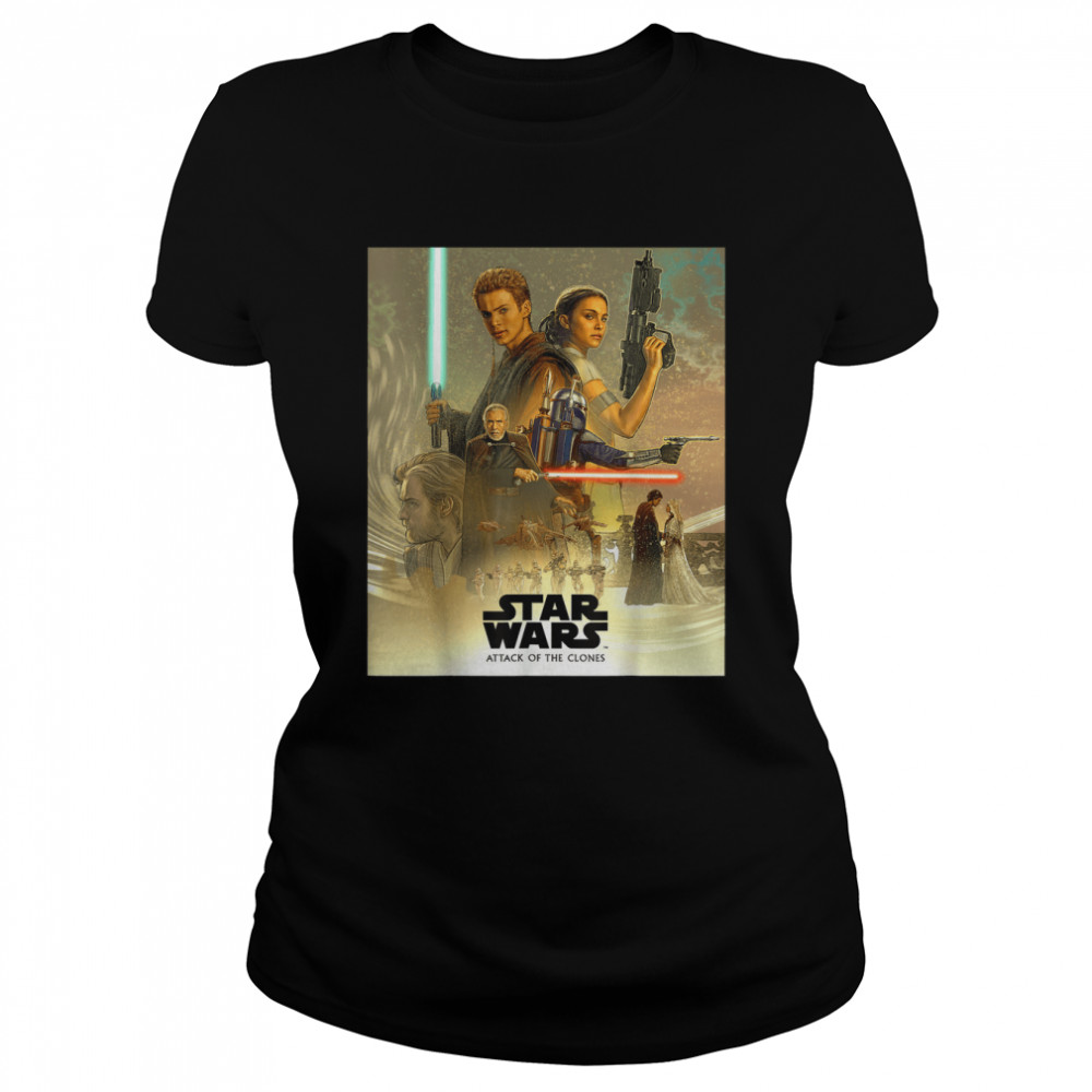 Star Wars Celebration Attack of the Clones Mural T- T- Classic Women's T-shirt