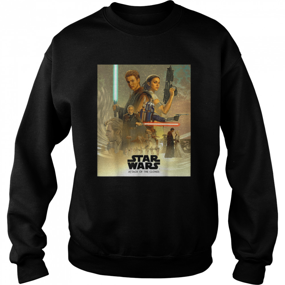 Star Wars Celebration Attack of the Clones Mural T- T- Unisex Sweatshirt