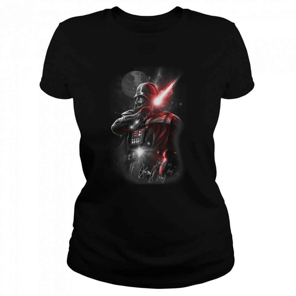 Star Wars Darth Vader Lightsaber Portrait Graphic T- Classic Women's T-shirt