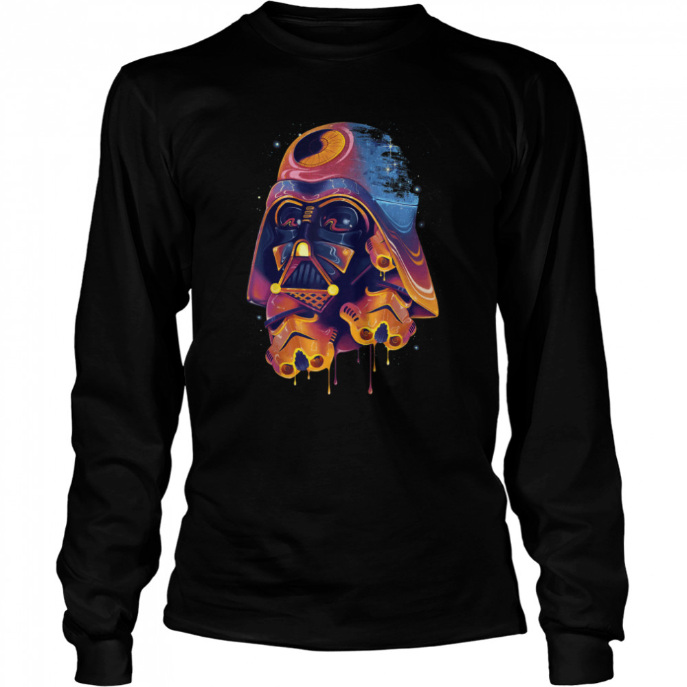 Star Wars Darth Vader Trooper Helmets Psychedelic Drip T- Long Sleeved T-shirt
