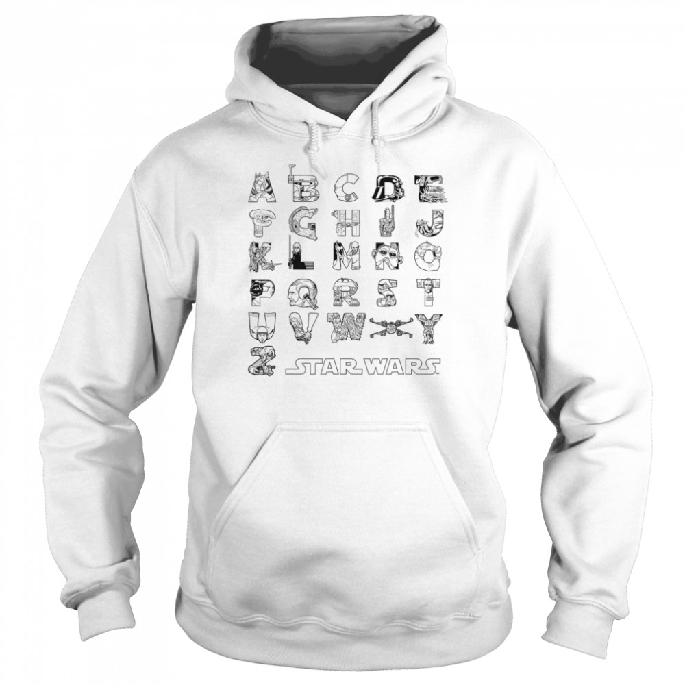 Star Wars In An Alphabet Far Away Characters T- Unisex Hoodie
