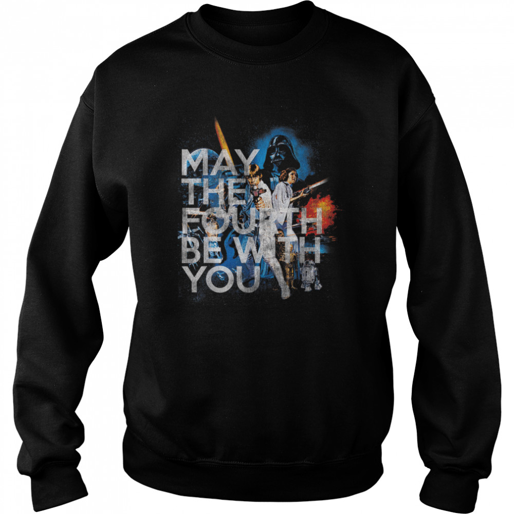 Star Wars May The Fourth Be With You Vintage Movie Poster T- Unisex Sweatshirt