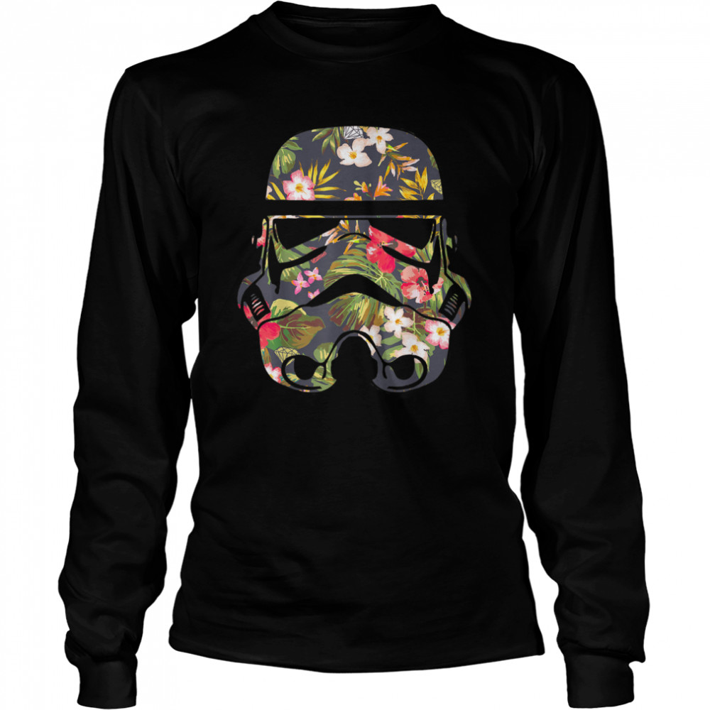 Star Wars Tropical Stormtrooper Floral Print T- Long Sleeved T-shirt