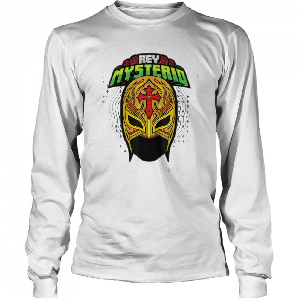 WWE Rey Mysterio Mask Graphic T- Long Sleeved T-shirt