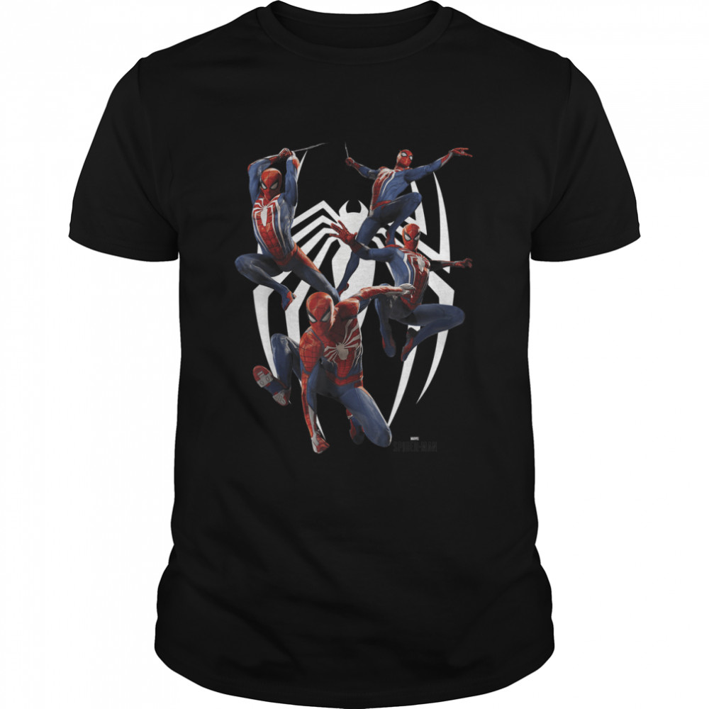 Marvel’s Spider-Man Game Action Poses Graphic T-Shirt
