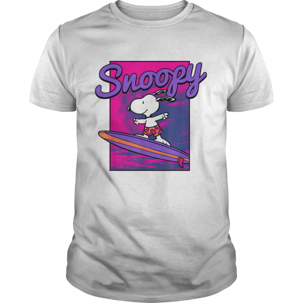 Peanuts Neon Surfing Snoopy T-Shirt
