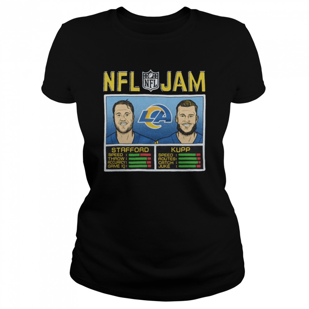 NFL JAM Los Angeles Rams Cooper Kupp And Matthew Stafford T-Shirt Vintage  Gift