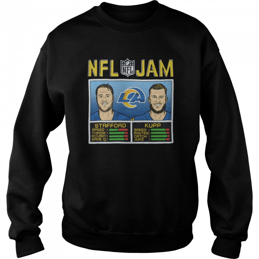 NFL JAM Los Angeles Rams Cooper Kupp And Matthew Stafford T-Shirt Vintage  Gift