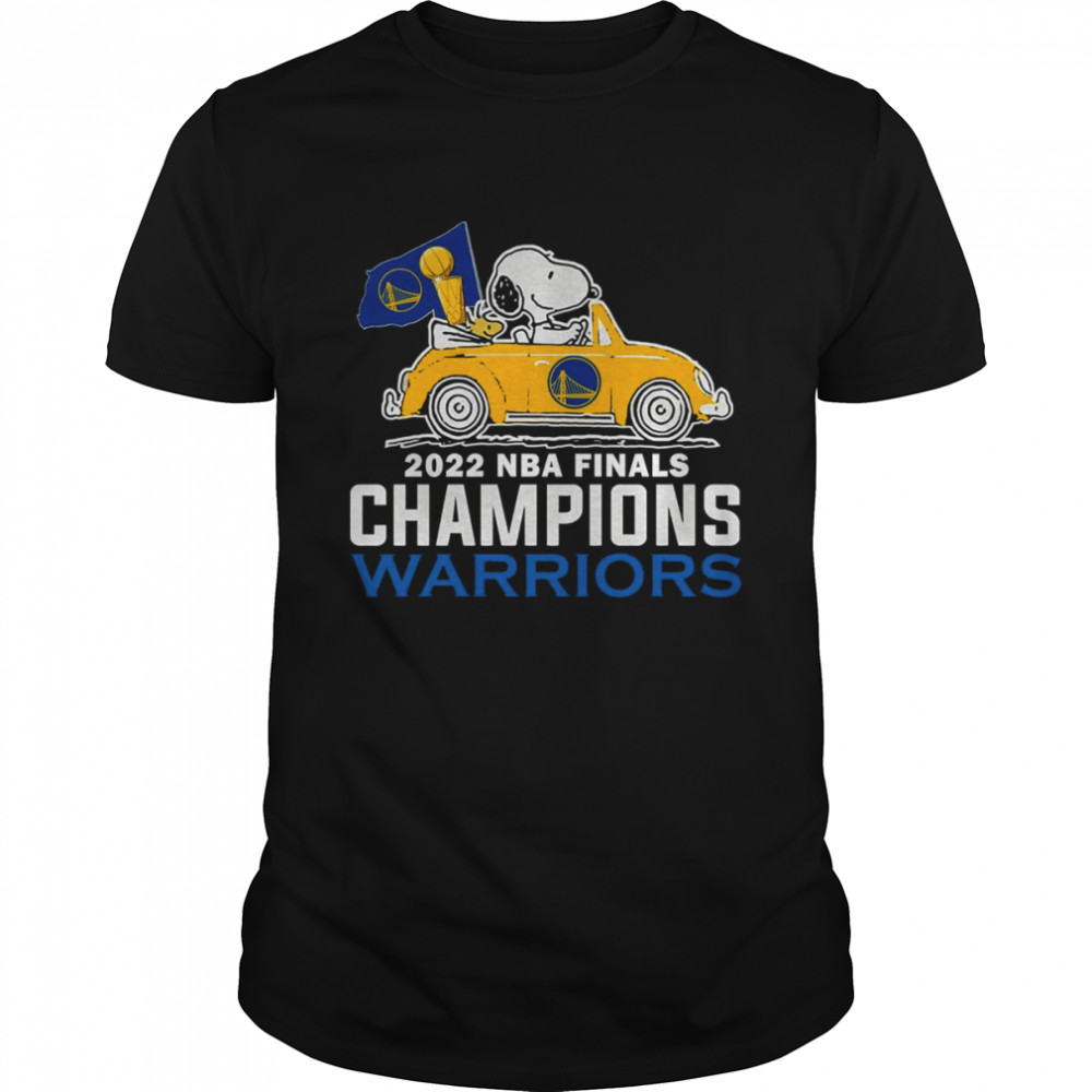 Snoopy And Woodstock Riding Car Golden State Warriors 2022 NBA Finals Champions Shirt