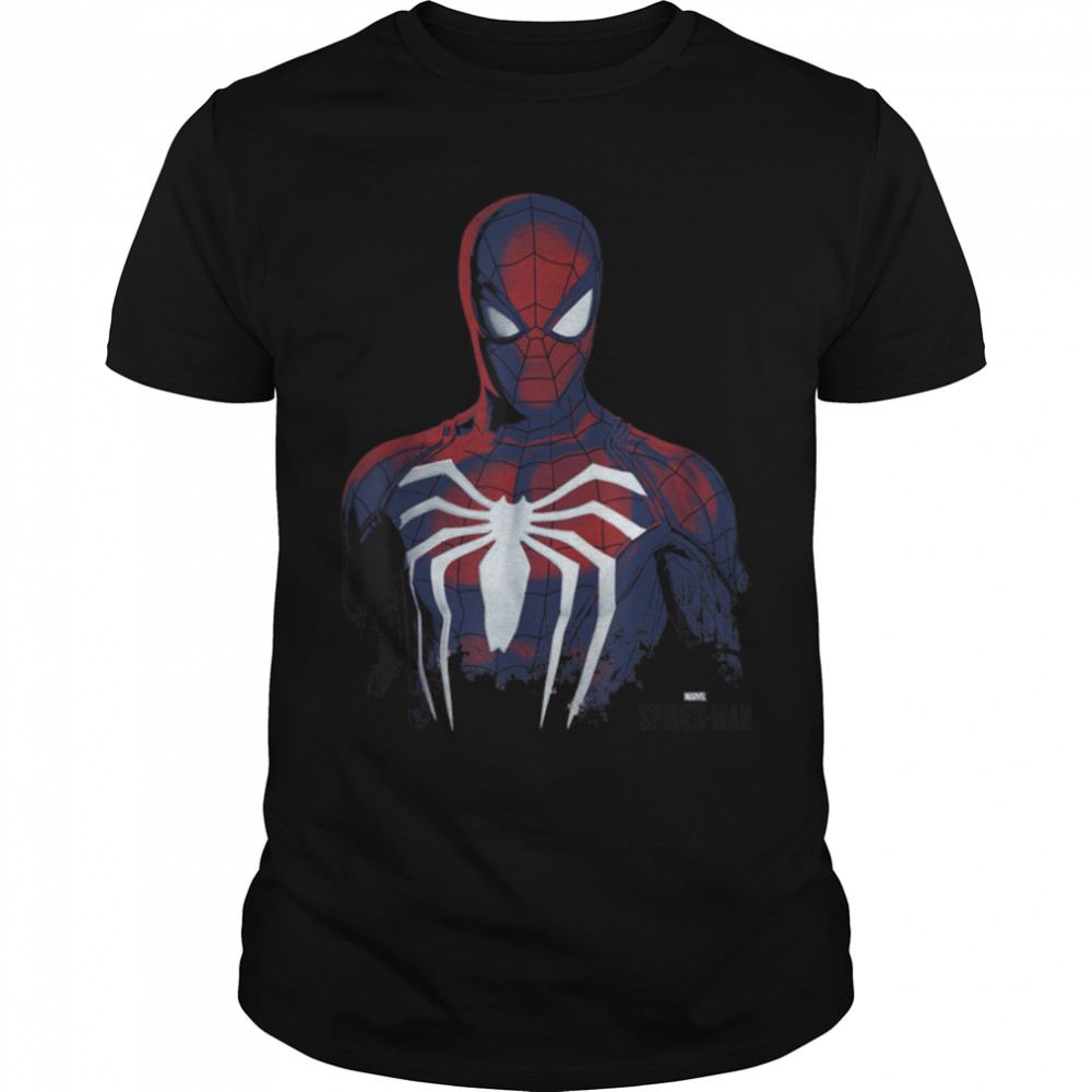 Marvel’s Spider-Man Game Grunge Portrait Graphic T-Shirt T-Shirt B07DK1JRZS
