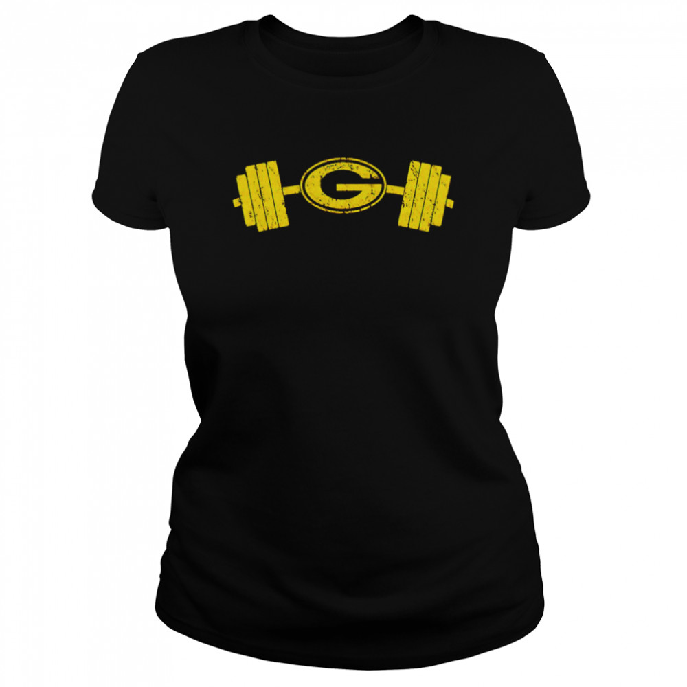 Green Bay Packers Barbell Pack T-Shirt Front 