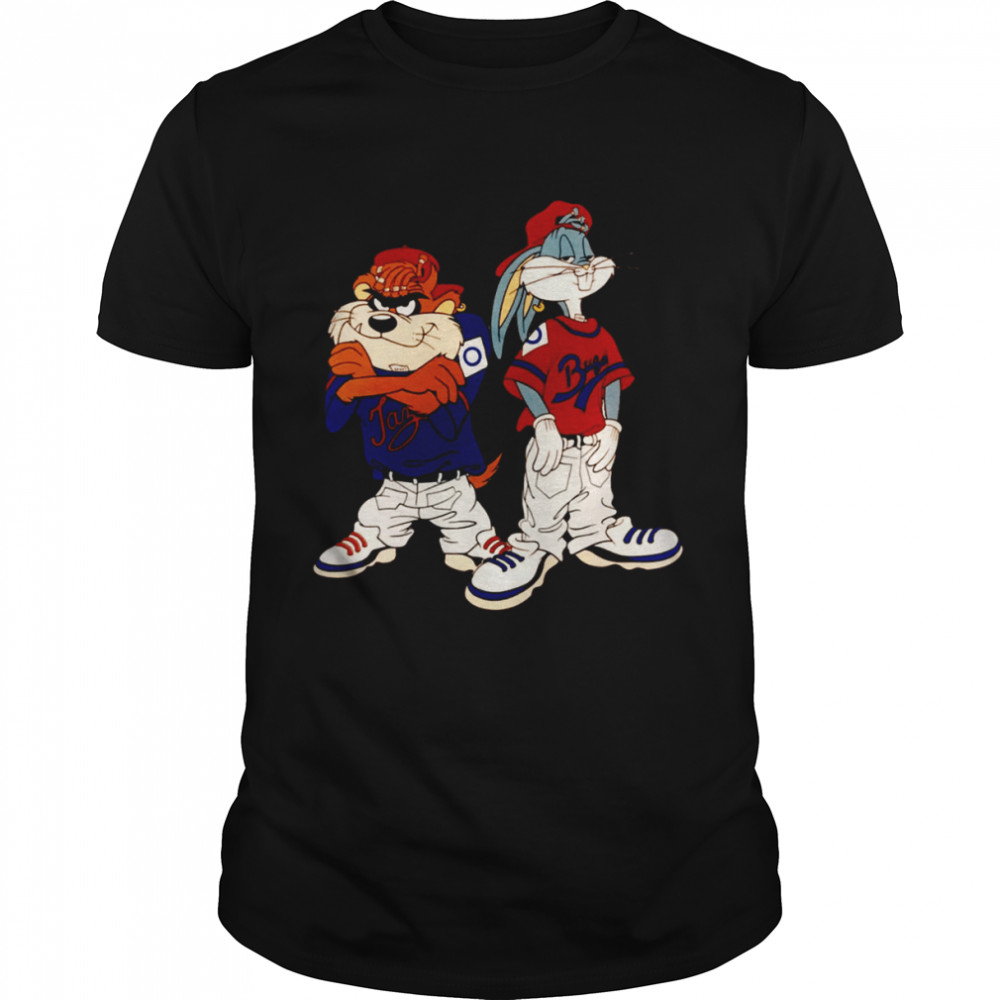 90s hip hop Looney Tunes Bugs and Taz Kris-Kross shirt
