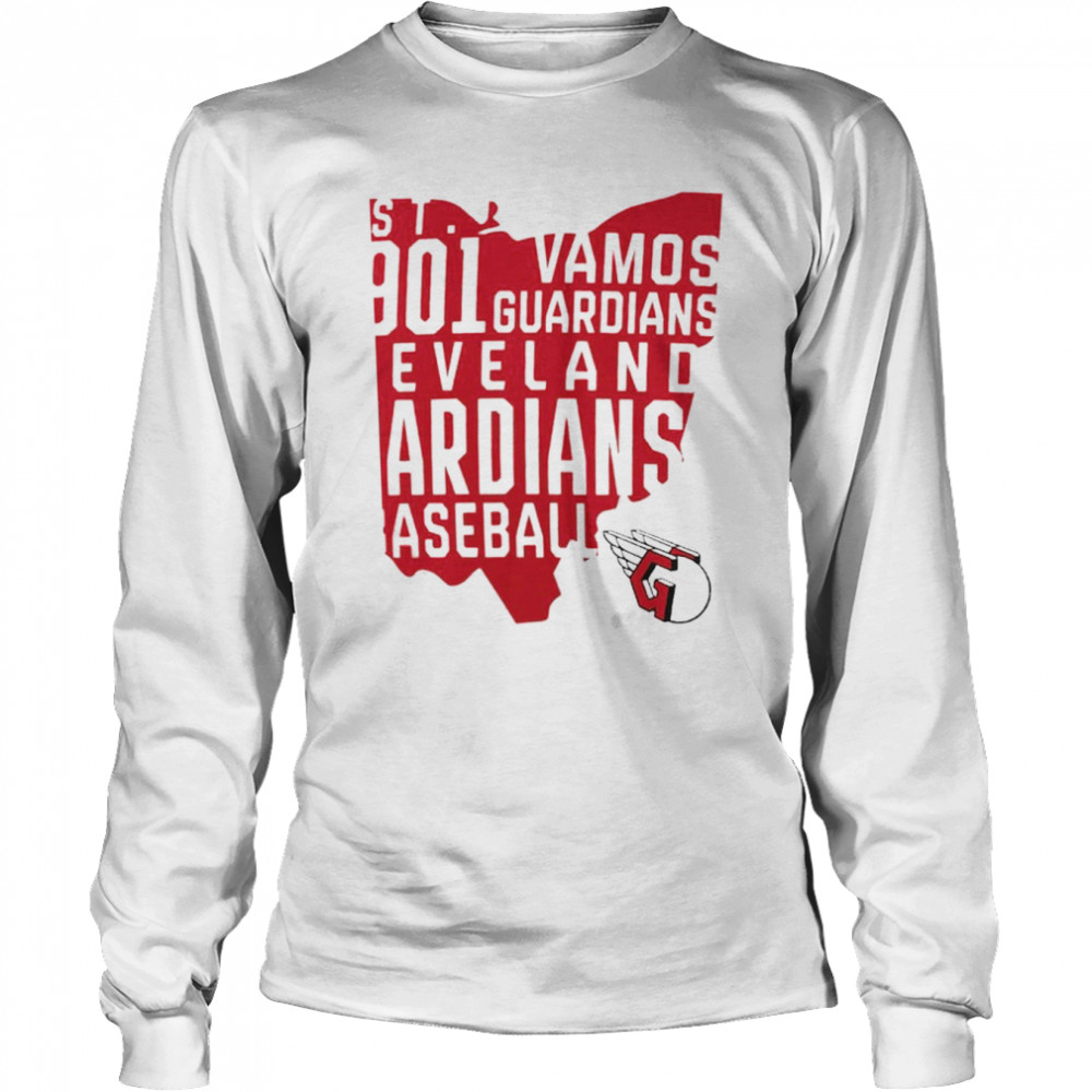 Official Cleveland Guardians Baseball Est 1901 Vamos Guardians  Long Sleeved T-shirt