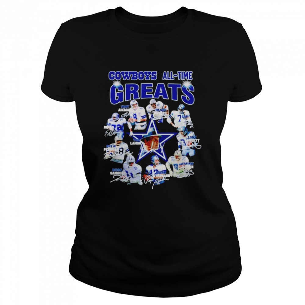 Dallas Cowboys all-time greats players signatures shirt Classic Women's T-shirt