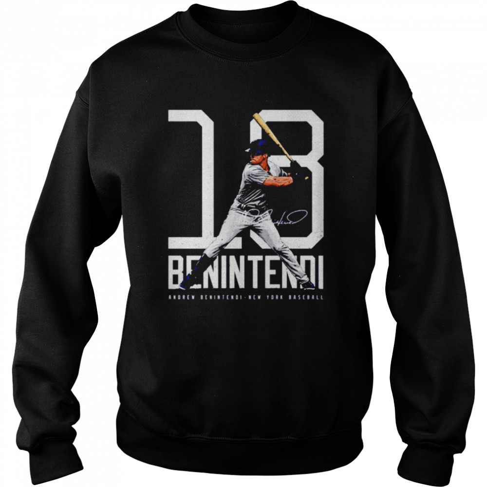 Andrew Benintendi New York Y Bold Number Baseball Signature Shirt