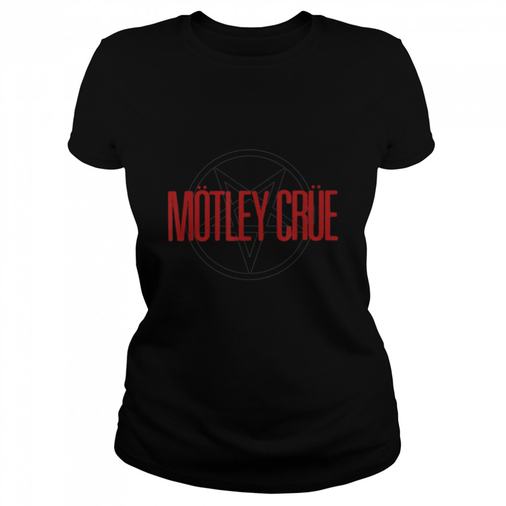 Mötley Crüe – Pentagram Logo T- B09MVD9FTM Classic Women's T-shirt