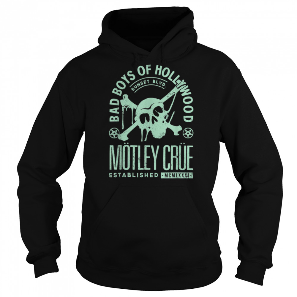 Mötley Crüe – Sunset Blvd Skull T- B09MVCYMM2 Unisex Hoodie