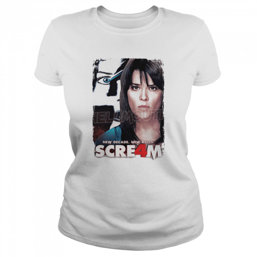 Scream 4 Movie Sidney Prescott Neve Campbell Halloween shirt Classic Women's T-shirt