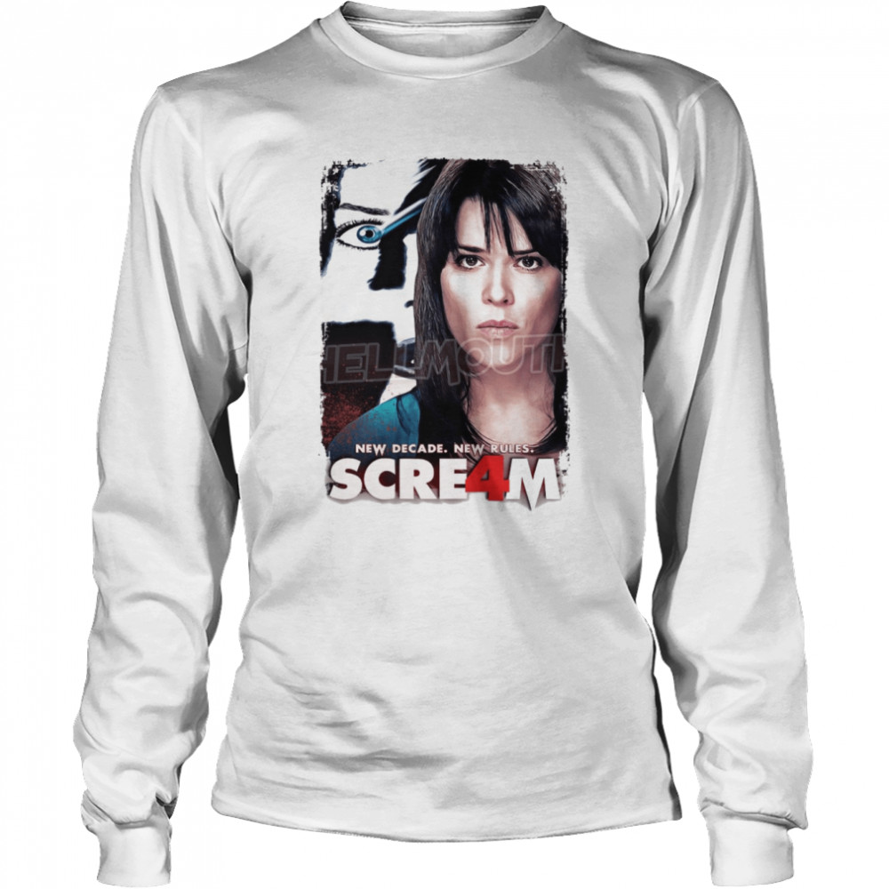 Scream 4 Movie Sidney Prescott Neve Campbell Halloween shirt Long Sleeved T-shirt