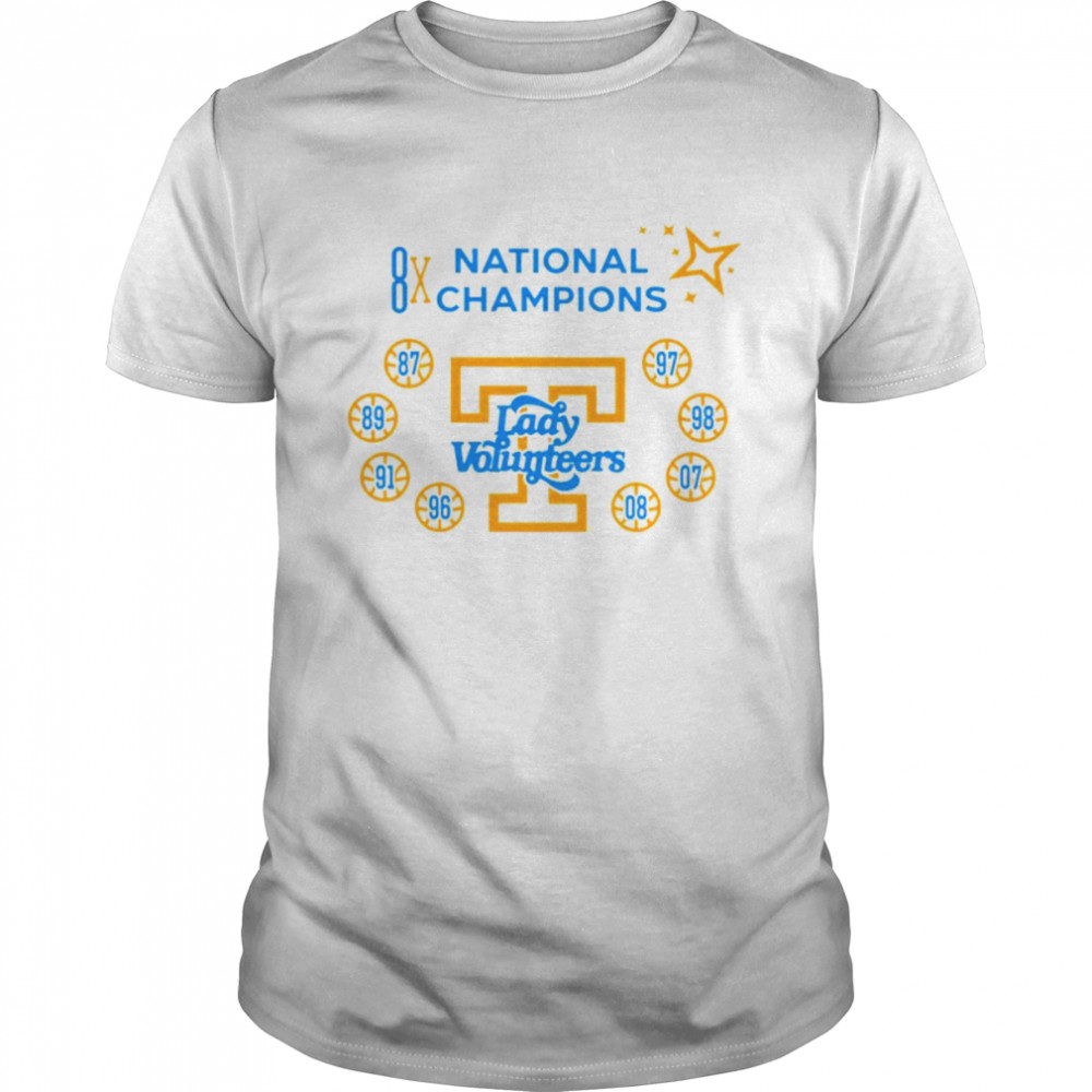 8x National Champions Tennessee Volunteers shirt