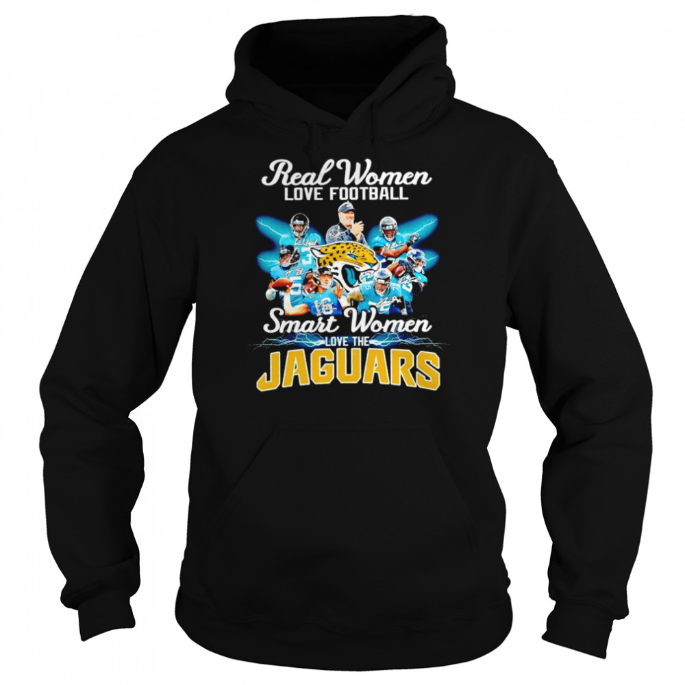 Official Real Women Love Football Smart Women Love The Jacksonville Jaguars  shirt, hoodie, longsleeve, sweatshirt, v-neck tee