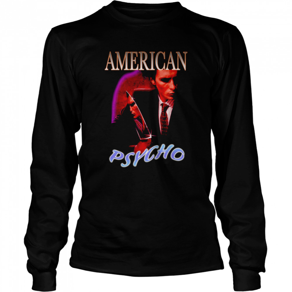 90 Vintage American Psycho Graphic shirt Long Sleeved T-shirt