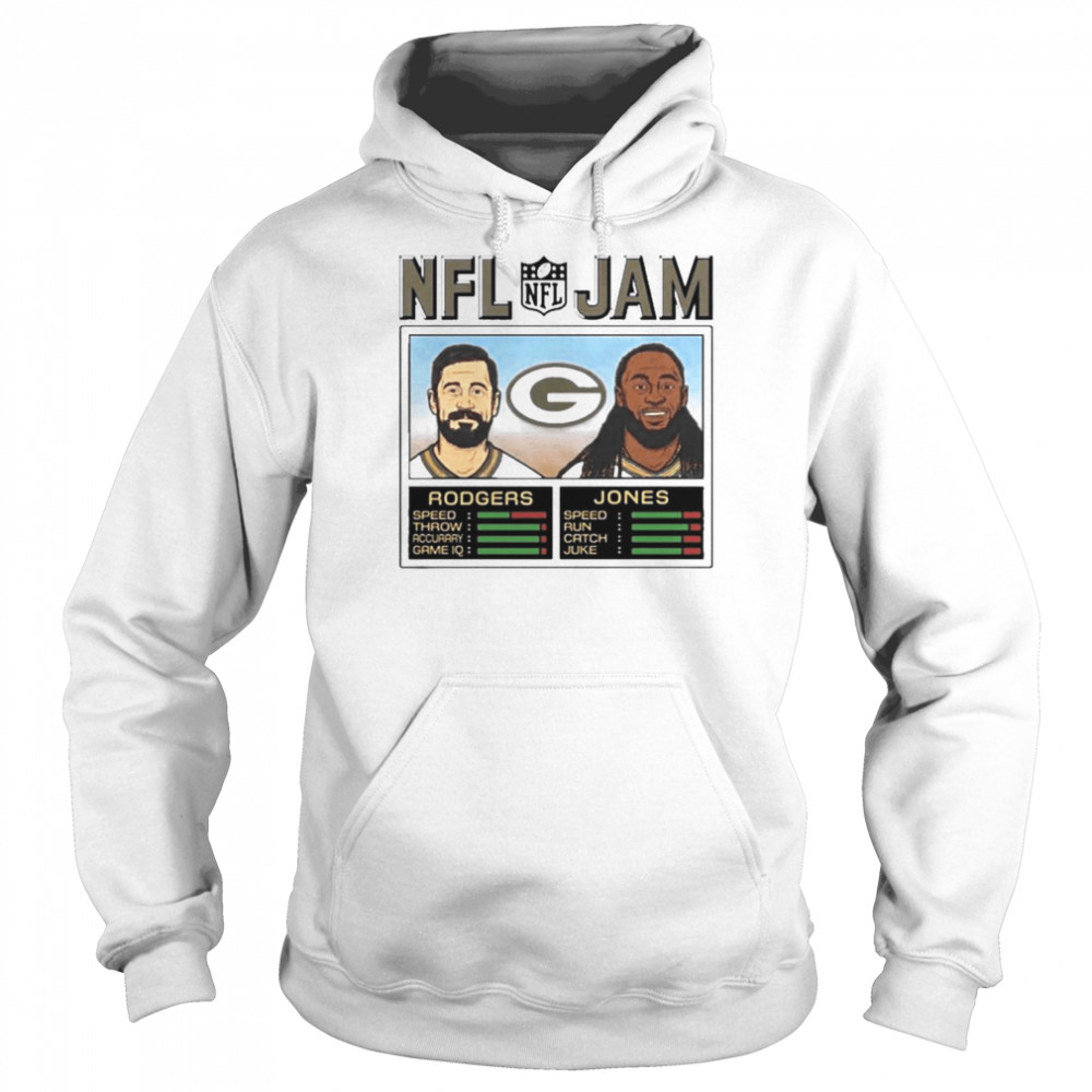 NFL Jam Green Bay Packers Rodgers and Jones shirt, hoodie, sweater