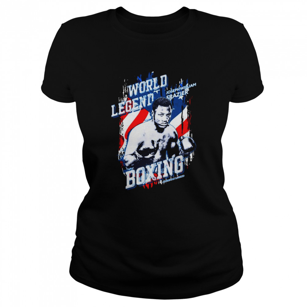 Uk Flag Design Joe Frazier World Legend Boxing shirt Classic Women's T-shirt