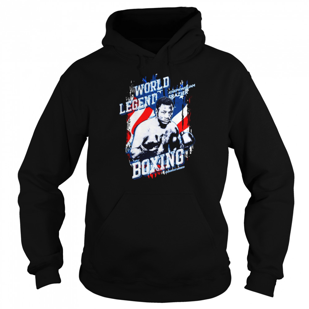 Uk Flag Design Joe Frazier World Legend Boxing shirt Unisex Hoodie