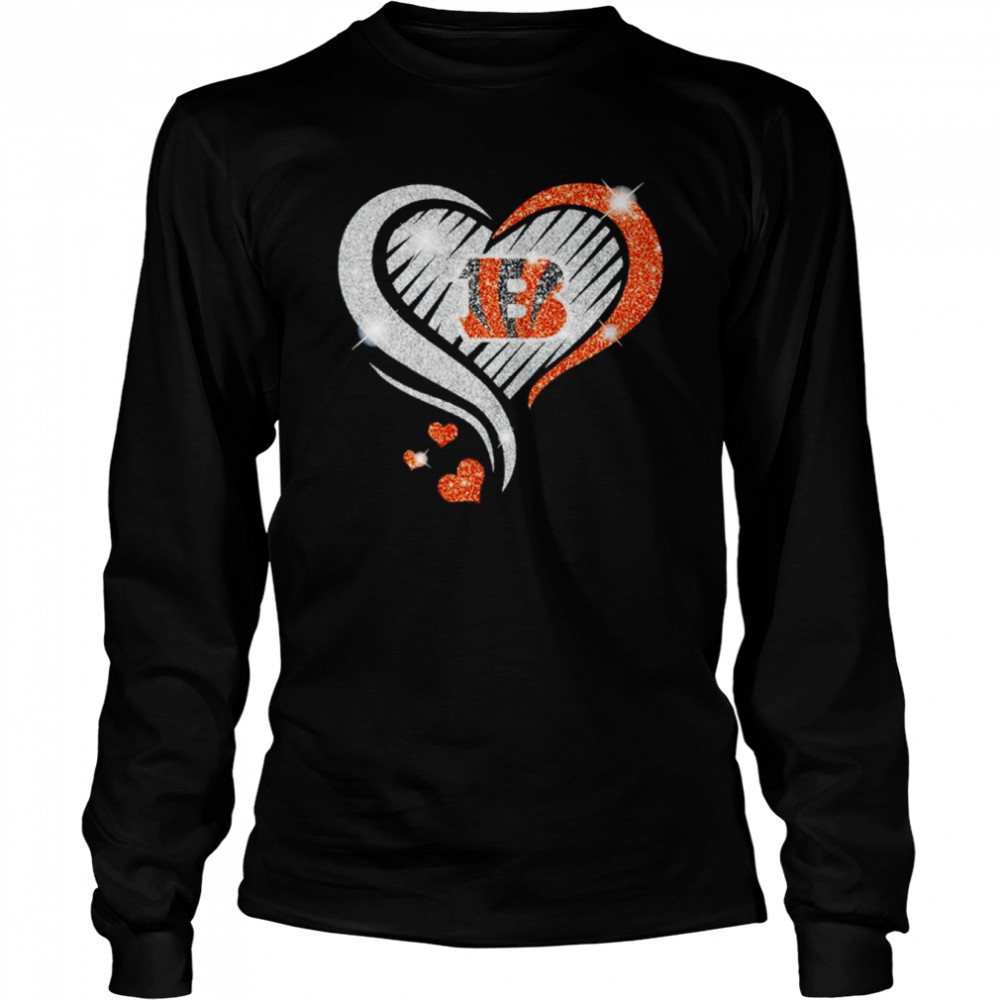 Cincinnati Bengals heart love diamond shirt - Trend T Shirt Store Online