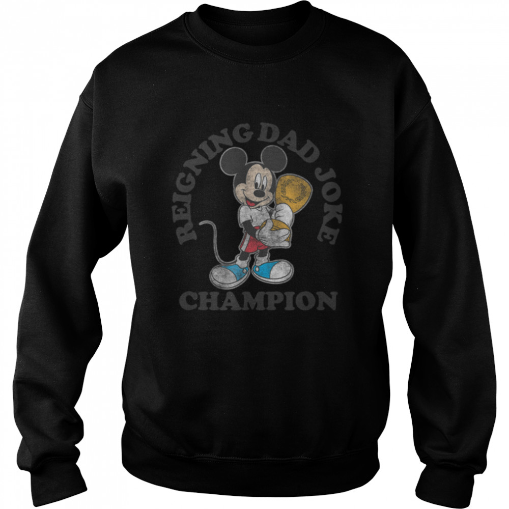Disney Mickey Classic Father's Day Mickey Dad Joke Champion T- B09YGLVPY4 Unisex Sweatshirt