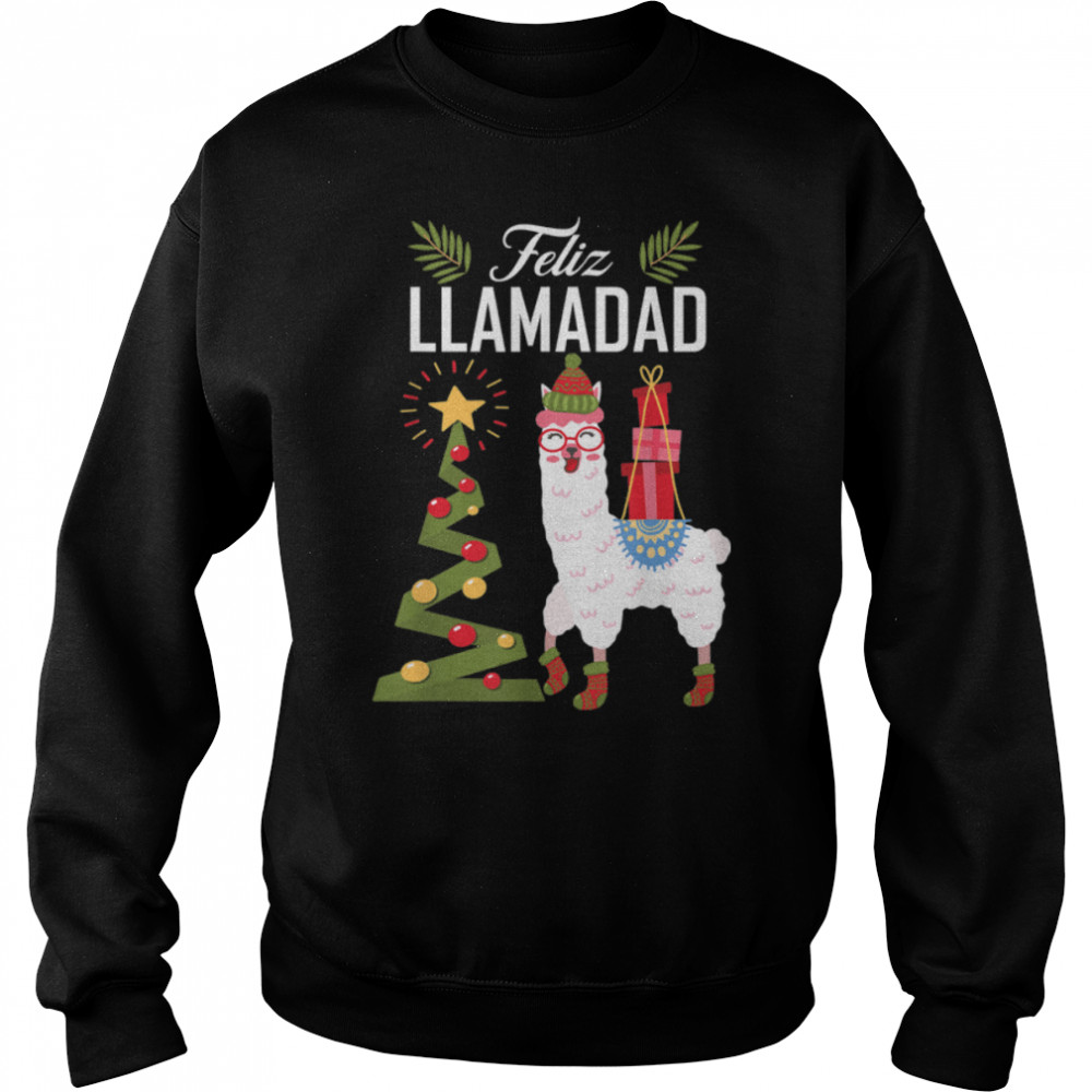 Feliz Llamadad - Feliz Navidad Llama Pun - Christmas Llama T- B0BN8XT7XV Unisex Sweatshirt