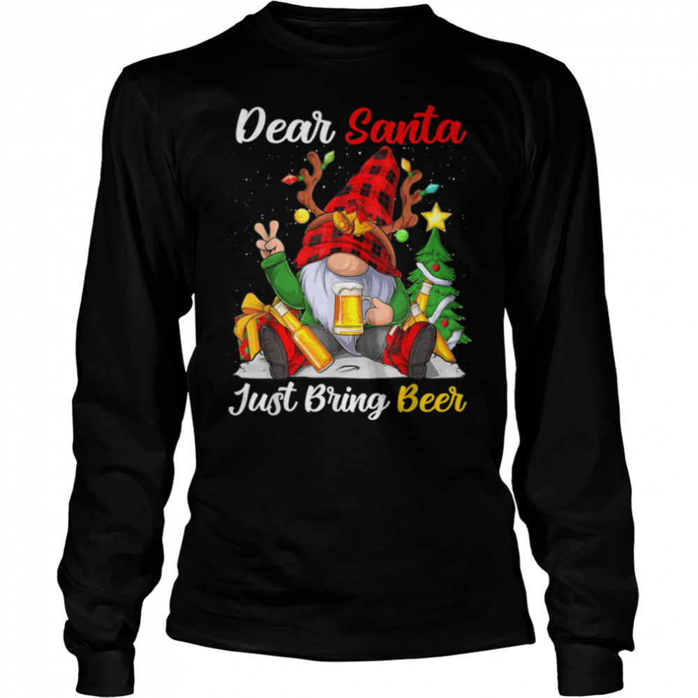 Funny Dear Santa Just Bring Beer Christmas Xmas Matching T- B0BN84YBB5 Long Sleeved T-shirt