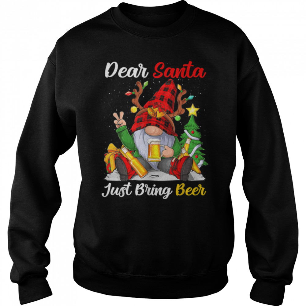 Funny Dear Santa Just Bring Beer Christmas Xmas Matching T- B0BN84YBB5 Unisex Sweatshirt