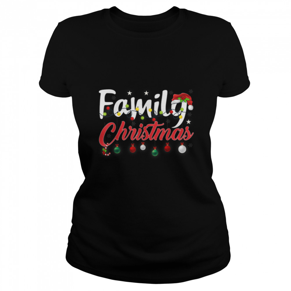 Funny Family Christmas Matching Pajamas Squad Santa Elf T- B0BN8QCL99 Classic Women's T-shirt