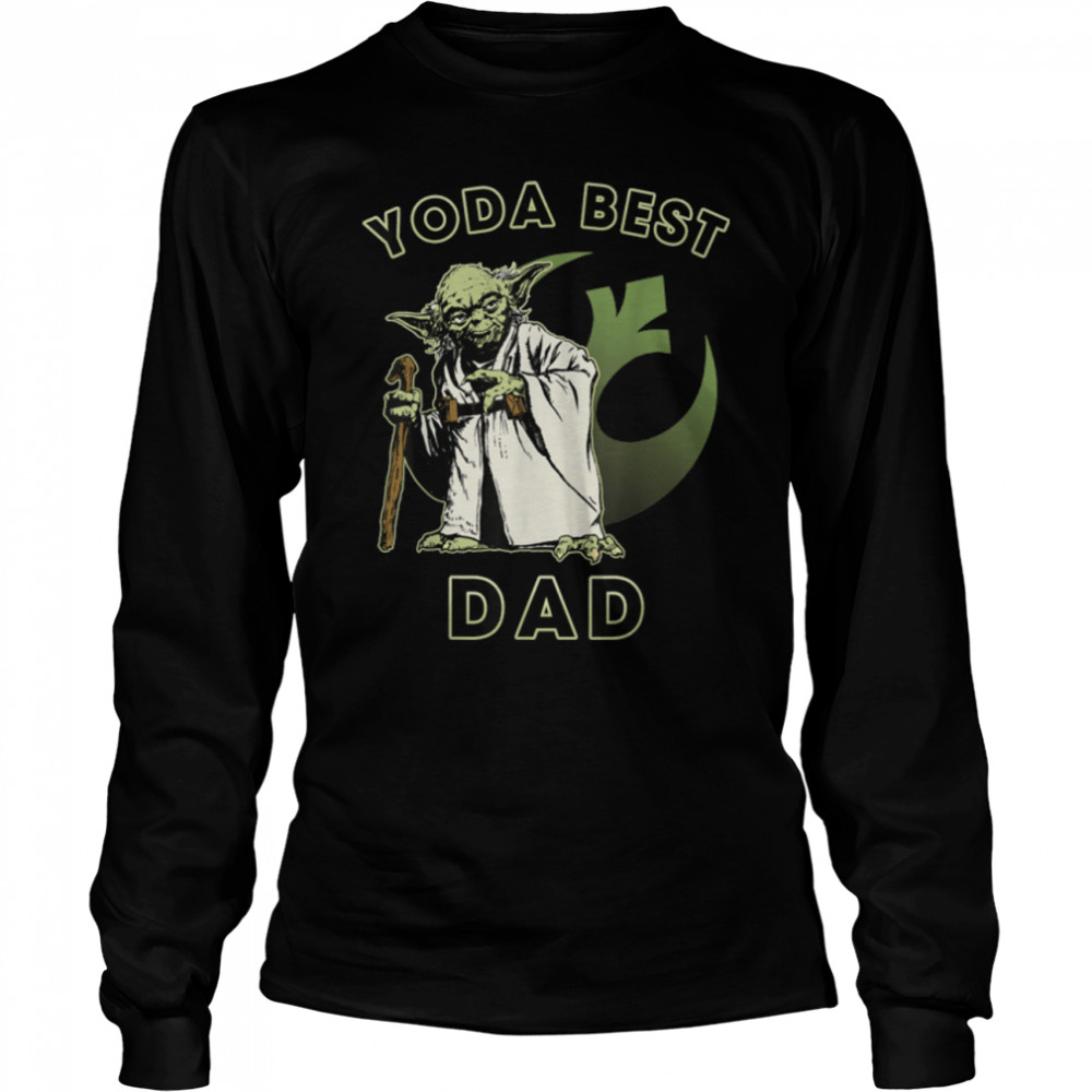 Star Wars Yoda Best Dad Rebel Logo T- B07Q84RZRL Long Sleeved T-shirt