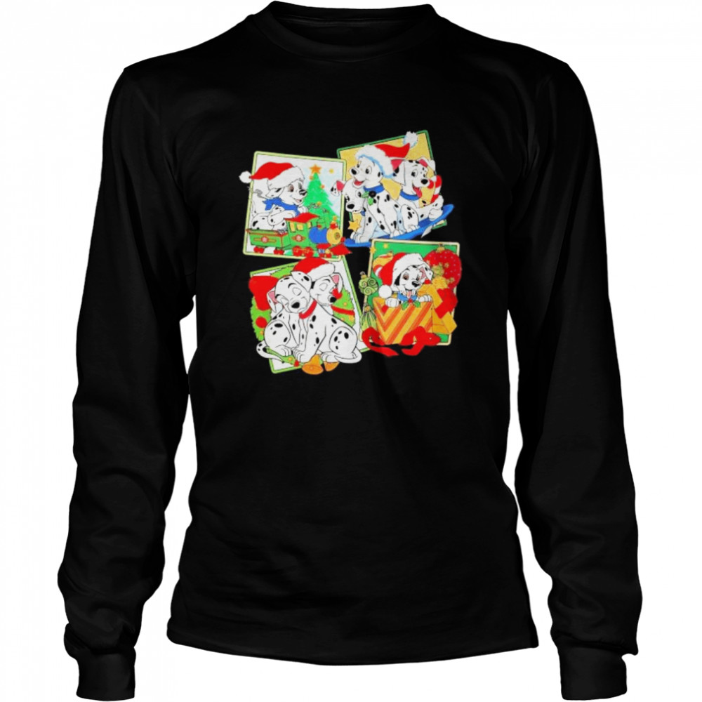 101 Dalmatians Characters Custom Santa Christmas 2022 shirt Long Sleeved T-shirt