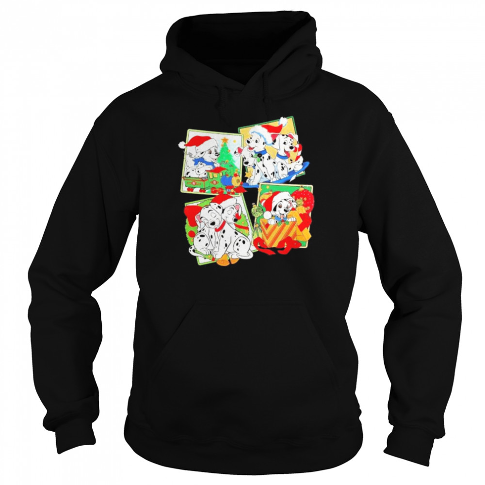 101 Dalmatians Characters Custom Santa Christmas 2022 shirt Unisex Hoodie