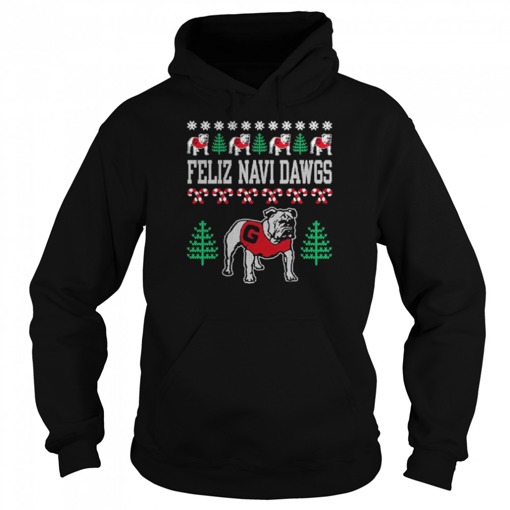 Feliz Navi Dawgs Ugly Christmas shirt Unisex Hoodie