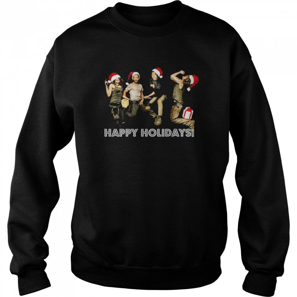 Happy Holidays From The Walking Dead Cast Christmas shirt Unisex Sweatshirt
