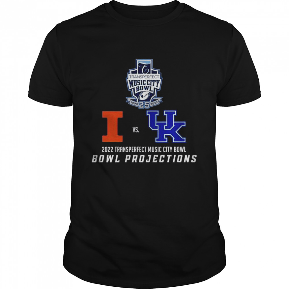 Illinois Strength vs Kentucky Wildcats 2022 Transperfect Music City Bowl Bowl Projections shirt