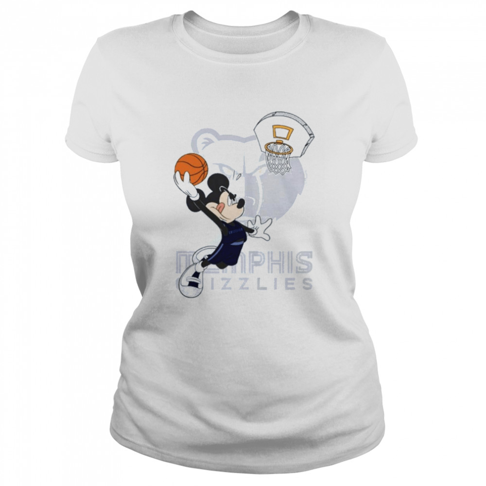 Mickey Mouse Basketball Memphis Grizzlies shirt Classic Women's T-shirt