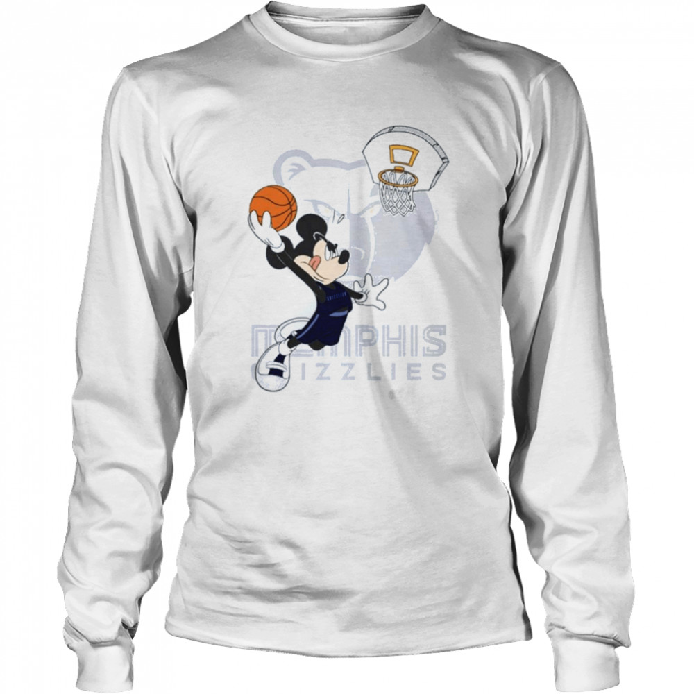 Mickey Mouse Basketball Memphis Grizzlies shirt Long Sleeved T-shirt