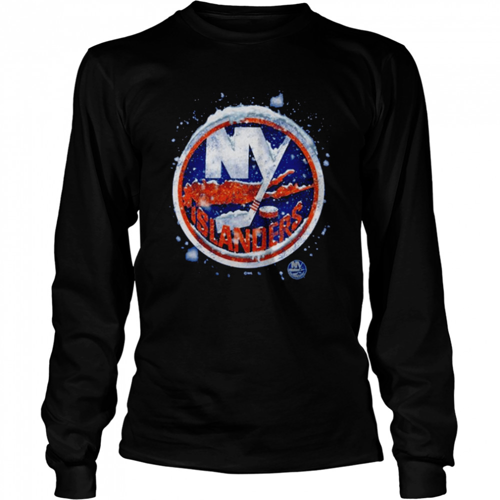 New York Islanders Snow Logo 2022  Long Sleeved T-shirt
