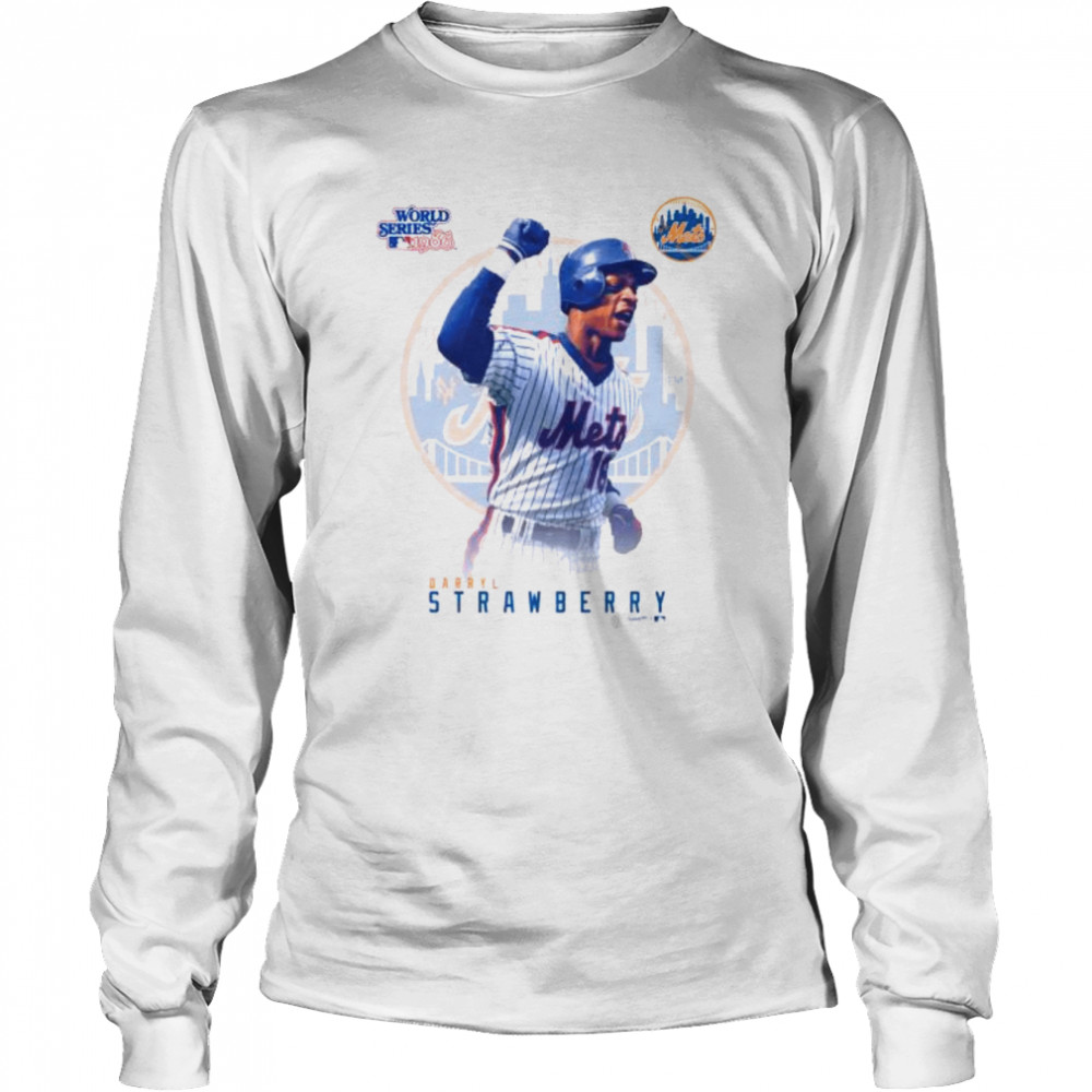 New York Mets Darryl Strawberry Mitchell and Ness shirt Long Sleeved T-shirt