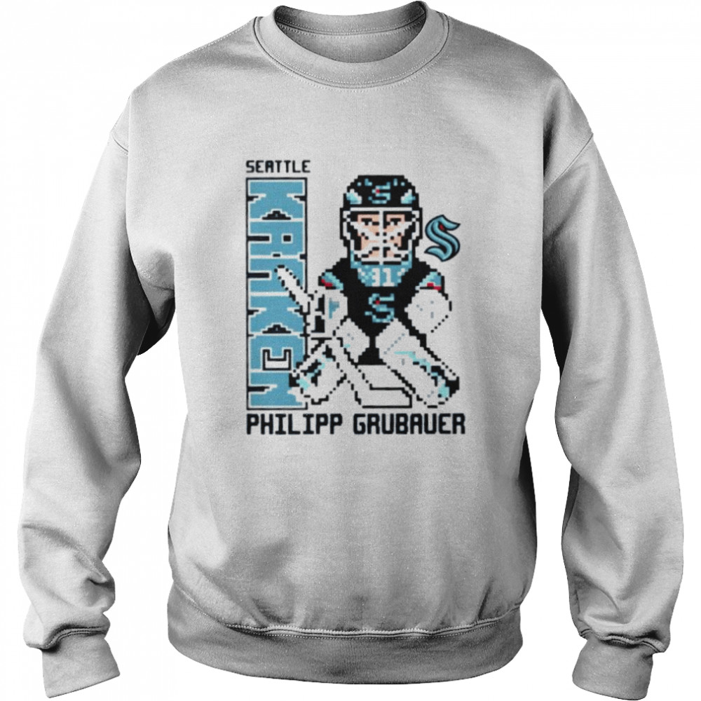 Philipp Grubauer Seattle Kraken Youth Pixel Player  Unisex Sweatshirt