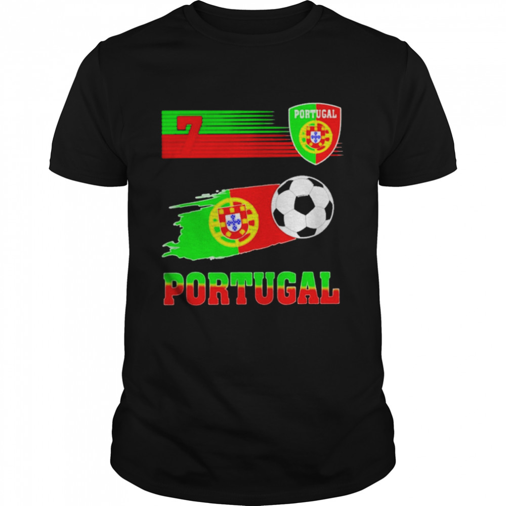 Portugal soccer flag jersey portuguese retro 7 2022 s T-shirt
